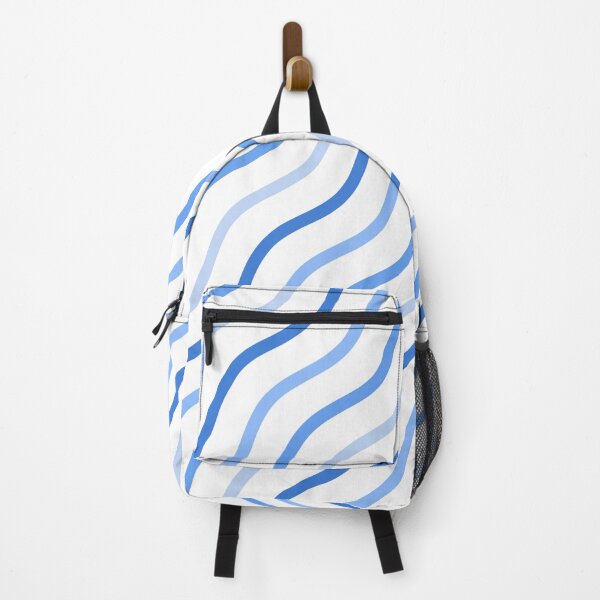 Item preview, Blue Parallel Straight Wavey Lines White Limitless Seams designed and sold by Alchemy-A-La-G.