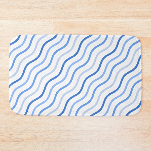 Item preview, Blue Parallel Straight Wavey Lines White Limitless Seams designed and sold by Alchemy-A-La-G.