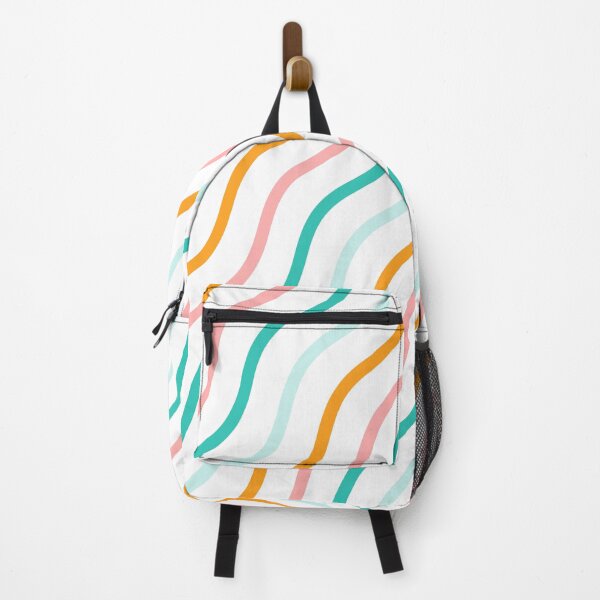 Item preview, Multicolor Parallel Straight Wavey Lines White Limitless Seams designed and sold by Alchemy-A-La-G.