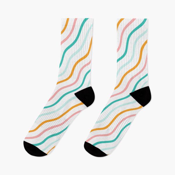 Item preview, Multicolor Parallel Straight Wavey Lines White Limitless Seams designed and sold by Alchemy-A-La-G.