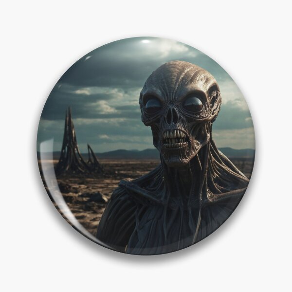Item preview, Alien UFO On Alien Blue Sky Planet designed and sold by SassyArtistry.