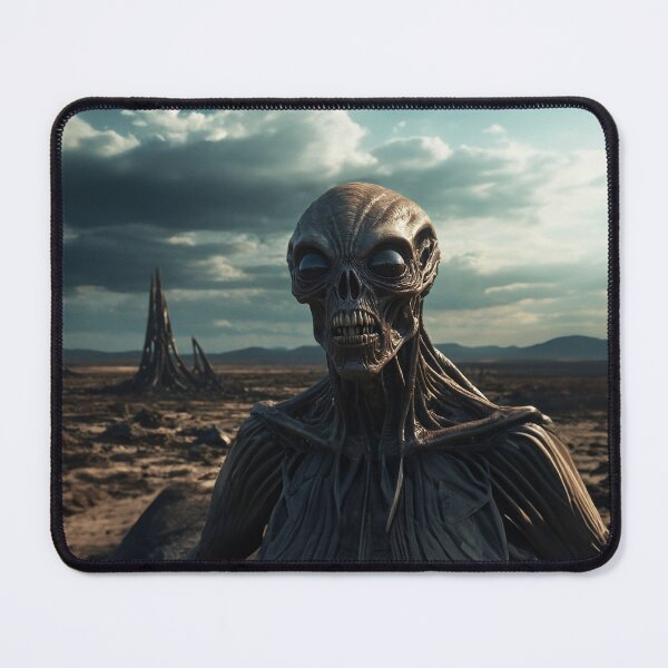 Item preview, Alien UFO On Alien Blue Sky Planet designed and sold by SassyArtistry.