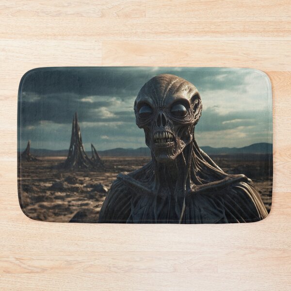 Item preview, Alien UFO On Alien Blue Sky Planet designed and sold by SassyArtistry.