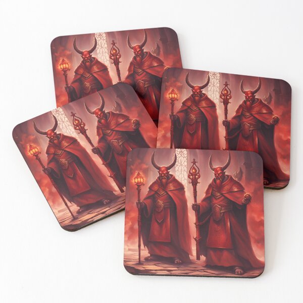 Item preview, Red Demon Priests designed and sold by Shelley Loewnau-Jones Studio.