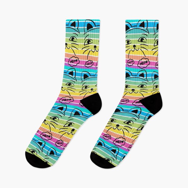 Item preview, Kitty's Colorful Serenade: Meow Melody Maker, Rainbow cat designed and sold by pikom.