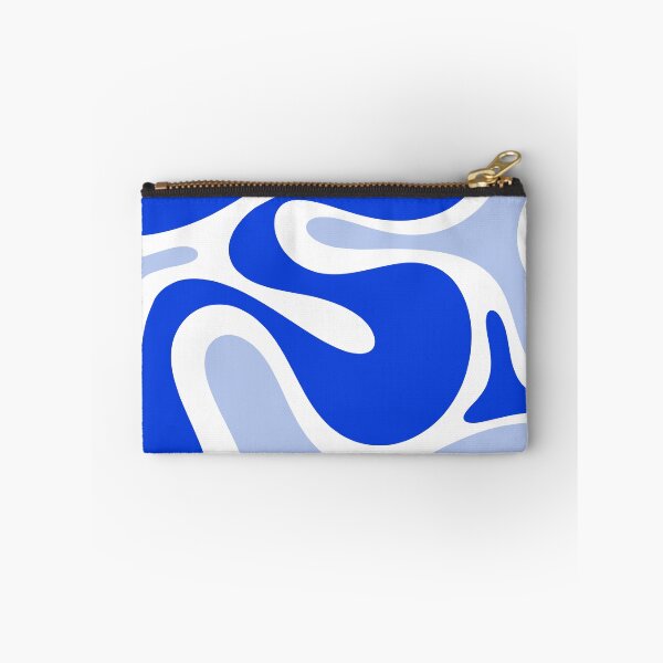 Item preview, Royal Blue Smooth Contours Retro Contemporary Abstract Pattern with Light Blue designed and sold by kierkegaard.