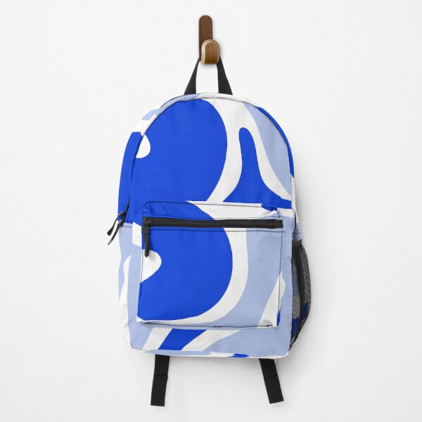 Item preview, Royal Blue Smooth Contours Retro Contemporary Abstract Pattern with Light Blue designed and sold by kierkegaard.