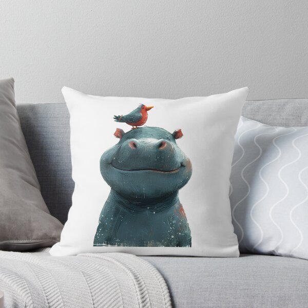 Item preview, Happy hippo designed and sold by 5minArtStudio.