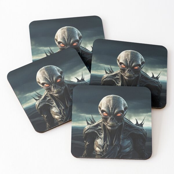 Item preview, UFO with glowing eyes On Alien Planet designed and sold by SassyArtistry.