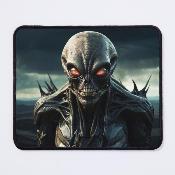 Item preview, UFO with glowing eyes On Alien Planet designed and sold by SassyArtistry.