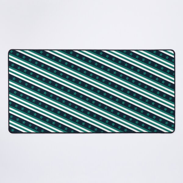 Item preview, Green Stars & Background Blue & White Stripes Limitless Seams designed and sold by Alchemy-A-La-G.