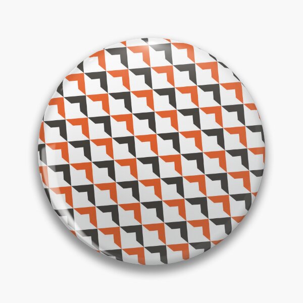 Item preview, Black & Orange Triangle V Shapes White Limitless Seams designed and sold by Alchemy-A-La-G.