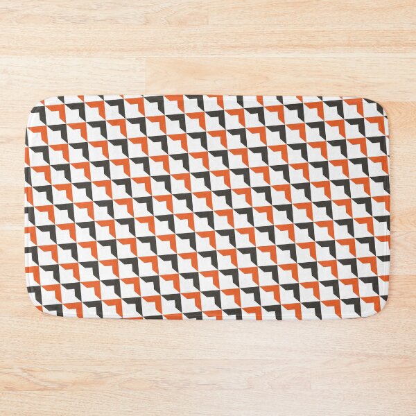 Item preview, Black & Orange Triangle V Shapes White Limitless Seams designed and sold by Alchemy-A-La-G.