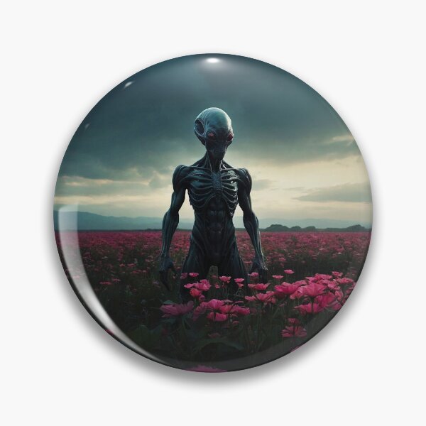 Item preview, Alien In Pink Flower Stormy Field designed and sold by SassyArtistry.