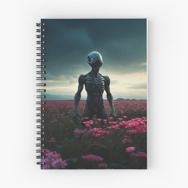 Item preview, Alien In Pink Flower Stormy Field designed and sold by SassyArtistry.