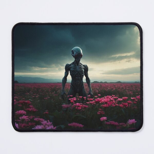 Item preview, Alien In Pink Flower Stormy Field designed and sold by SassyArtistry.