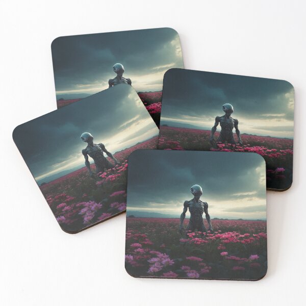 Item preview, Alien In Pink Flower Stormy Field designed and sold by SassyArtistry.
