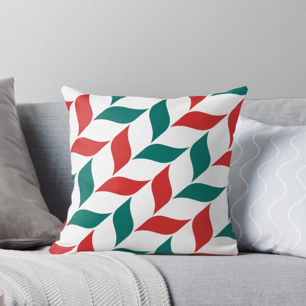 Item preview, Red & Green Leaves Alternating Pattern White Limitless Seams designed and sold by Alchemy-A-La-G.