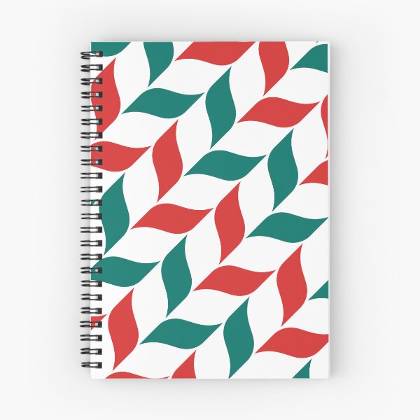 Item preview, Red & Green Leaves Alternating Pattern White Limitless Seams designed and sold by Alchemy-A-La-G.