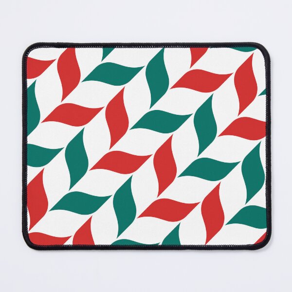 Item preview, Red & Green Leaves Alternating Pattern White Limitless Seams designed and sold by Alchemy-A-La-G.