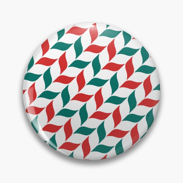 Item preview, Red & Green Leaves Alternating Pattern White Limitless Seams designed and sold by Alchemy-A-La-G.
