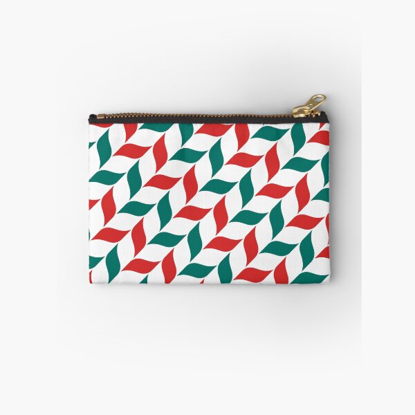 Item preview, Red & Green Leaves Alternating Pattern White Limitless Seams designed and sold by Alchemy-A-La-G.