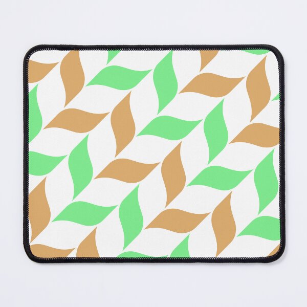 Item preview, Brown & Green Leaves Alternating Pattern White Limitless Seams designed and sold by Alchemy-A-La-G.