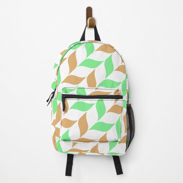 Item preview, Brown & Green Leaves Alternating Pattern White Limitless Seams designed and sold by Alchemy-A-La-G.