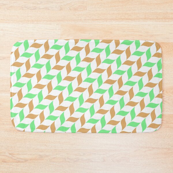 Item preview, Brown & Green Leaves Alternating Pattern White Limitless Seams designed and sold by Alchemy-A-La-G.