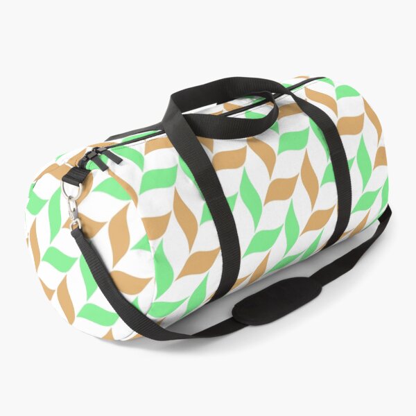 Item preview, Brown & Green Leaves Alternating Pattern White Limitless Seams designed and sold by Alchemy-A-La-G.