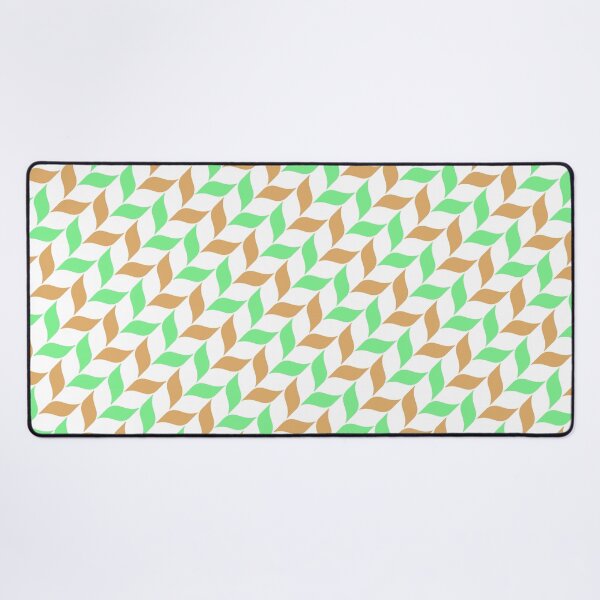 Item preview, Brown & Green Leaves Alternating Pattern White Limitless Seams designed and sold by Alchemy-A-La-G.