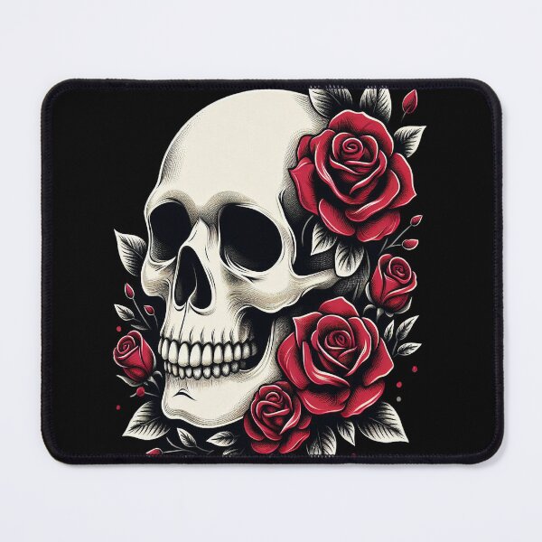 Item preview, Red Roses Skull designed and sold by Topmaxdesign.