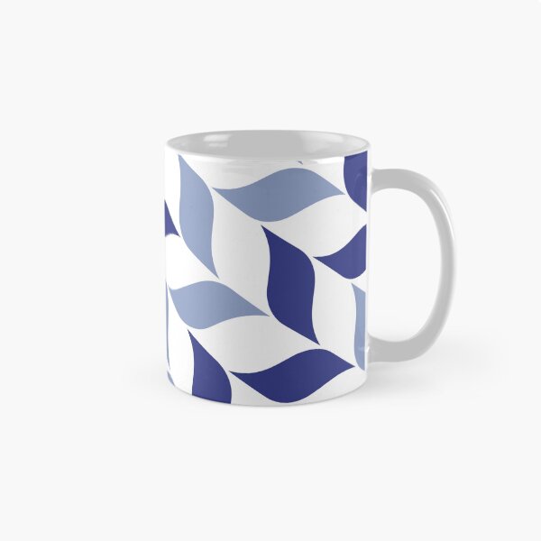 Item preview, Blue & NavyLeaves Alternating Pattern White Limitless Seams designed and sold by Alchemy-A-La-G.