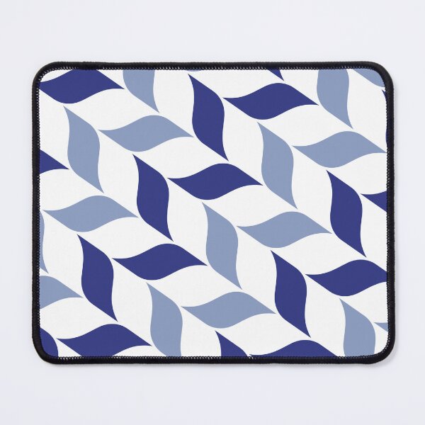 Item preview, Blue & NavyLeaves Alternating Pattern White Limitless Seams designed and sold by Alchemy-A-La-G.
