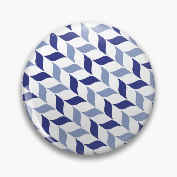 Item preview, Blue & NavyLeaves Alternating Pattern White Limitless Seams designed and sold by Alchemy-A-La-G.