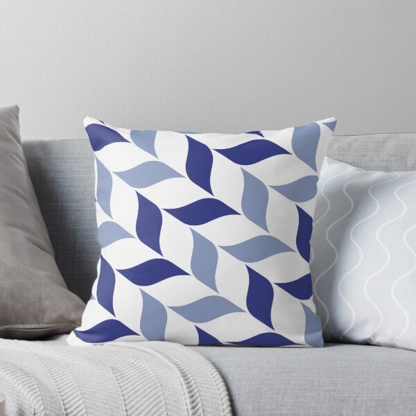 Item preview, Blue & NavyLeaves Alternating Pattern White Limitless Seams designed and sold by Alchemy-A-La-G.