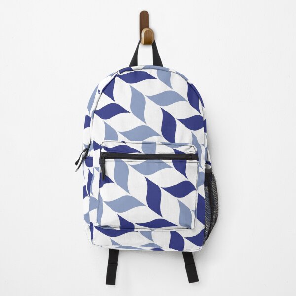 Item preview, Blue & NavyLeaves Alternating Pattern White Limitless Seams designed and sold by Alchemy-A-La-G.