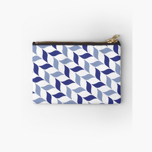 Item preview, Blue & NavyLeaves Alternating Pattern White Limitless Seams designed and sold by Alchemy-A-La-G.
