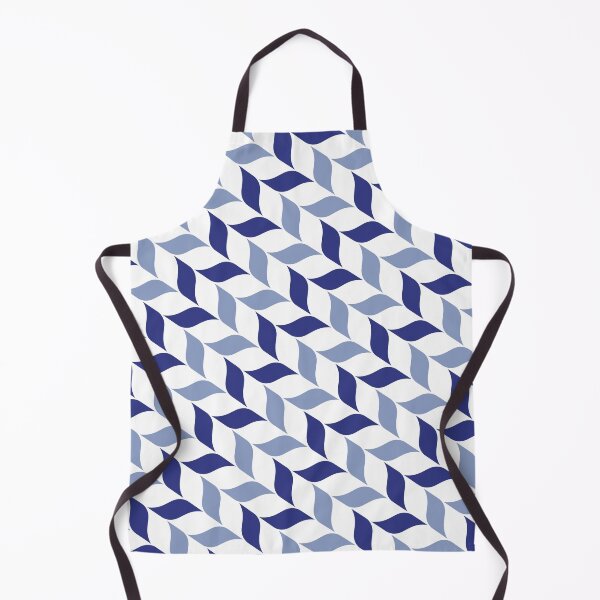 Item preview, Blue & NavyLeaves Alternating Pattern White Limitless Seams designed and sold by Alchemy-A-La-G.