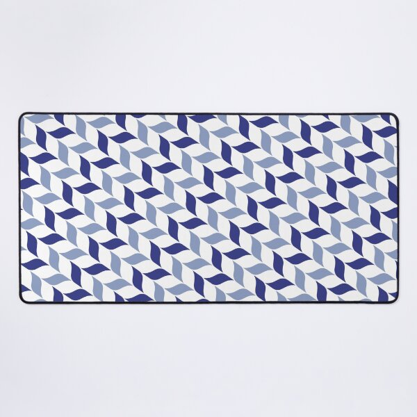 Item preview, Blue & NavyLeaves Alternating Pattern White Limitless Seams designed and sold by Alchemy-A-La-G.