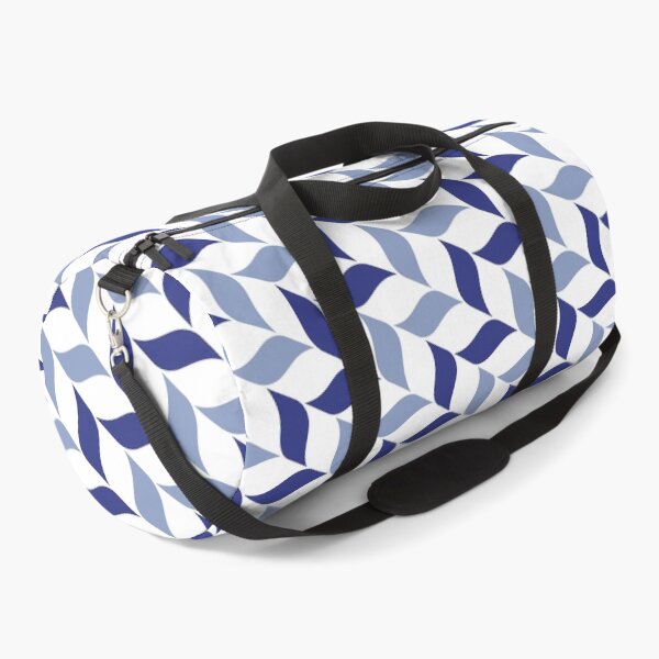 Item preview, Blue & NavyLeaves Alternating Pattern White Limitless Seams designed and sold by Alchemy-A-La-G.