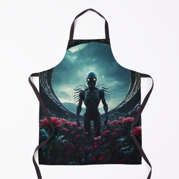 Item preview, Alien In Pink Flower Field Inside Spaceship designed and sold by SassyArtistry.