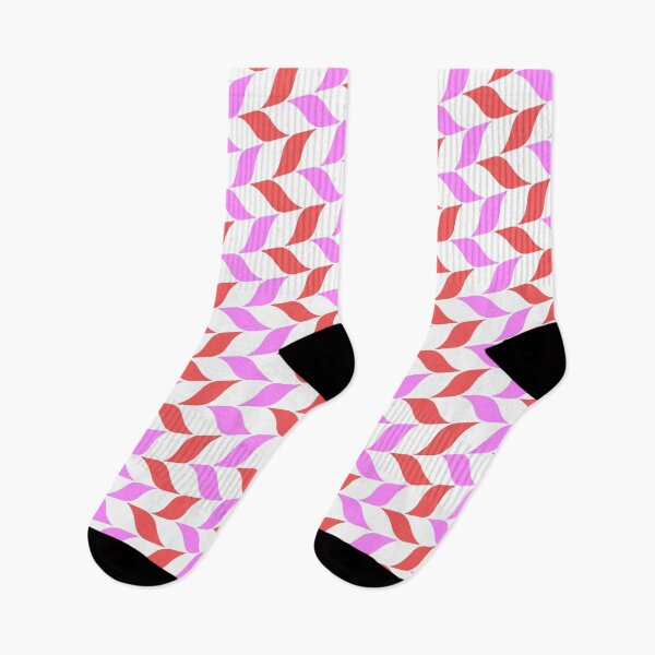 Item preview, Red & Pink Leaves Alternating Pattern White Limitless Seams designed and sold by Alchemy-A-La-G.