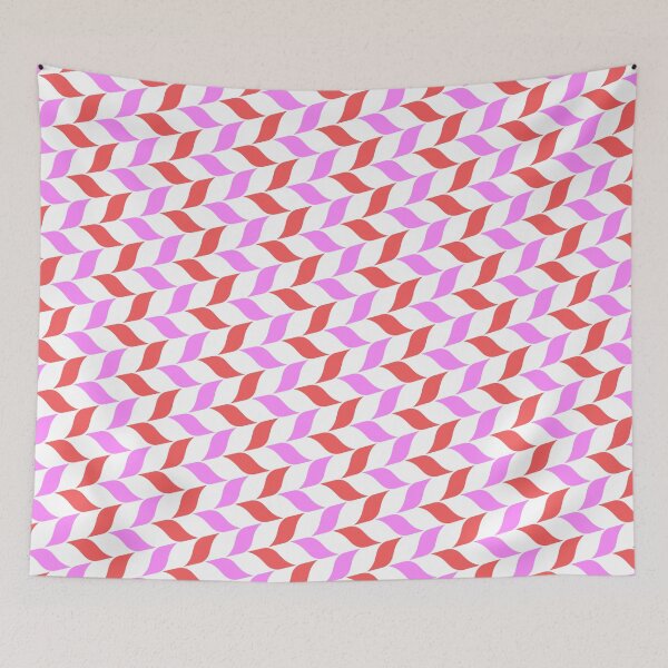 Item preview, Red & Pink Leaves Alternating Pattern White Limitless Seams designed and sold by Alchemy-A-La-G.
