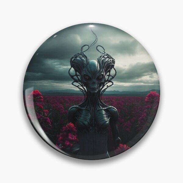 Item preview, Alien Goddess In Pink Flower Field  designed and sold by SassyArtistry.