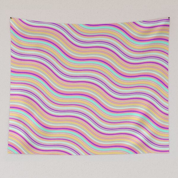 Item preview, Spring Pastel Colored Waving Lines Flowing Limitless Seams designed and sold by Alchemy-A-La-G.