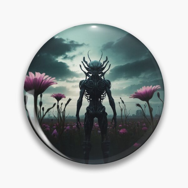 Item preview, Alien God In Pink Flower Field  designed and sold by SassyArtistry.
