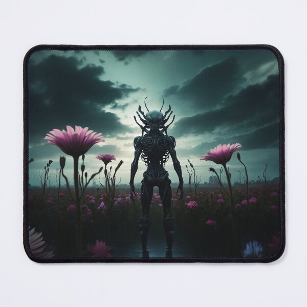 Item preview, Alien God In Pink Flower Field designed and sold by SassyArtistry.