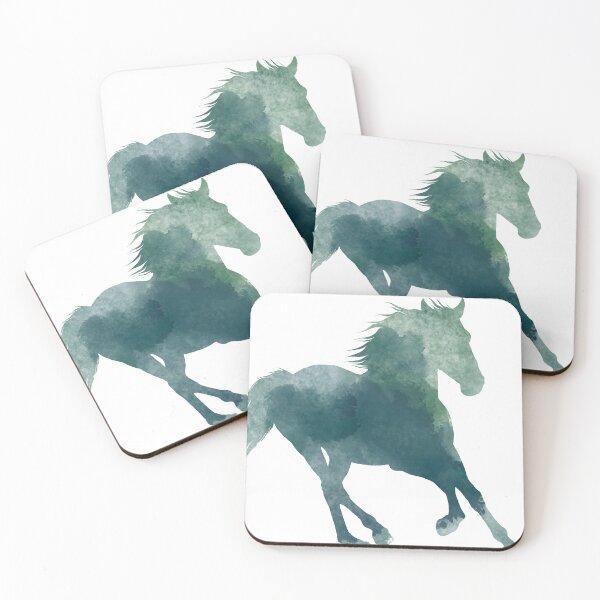 Artikelvorschau, Aquarell-Pferdesilhouette entworfen und verkauft von AutumnWallArt.