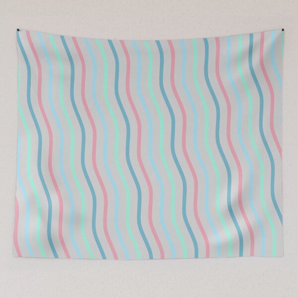 Item preview, Spring Pastel Colored Waving Lines Flowing Limitless Seams designed and sold by Alchemy-A-La-G.
